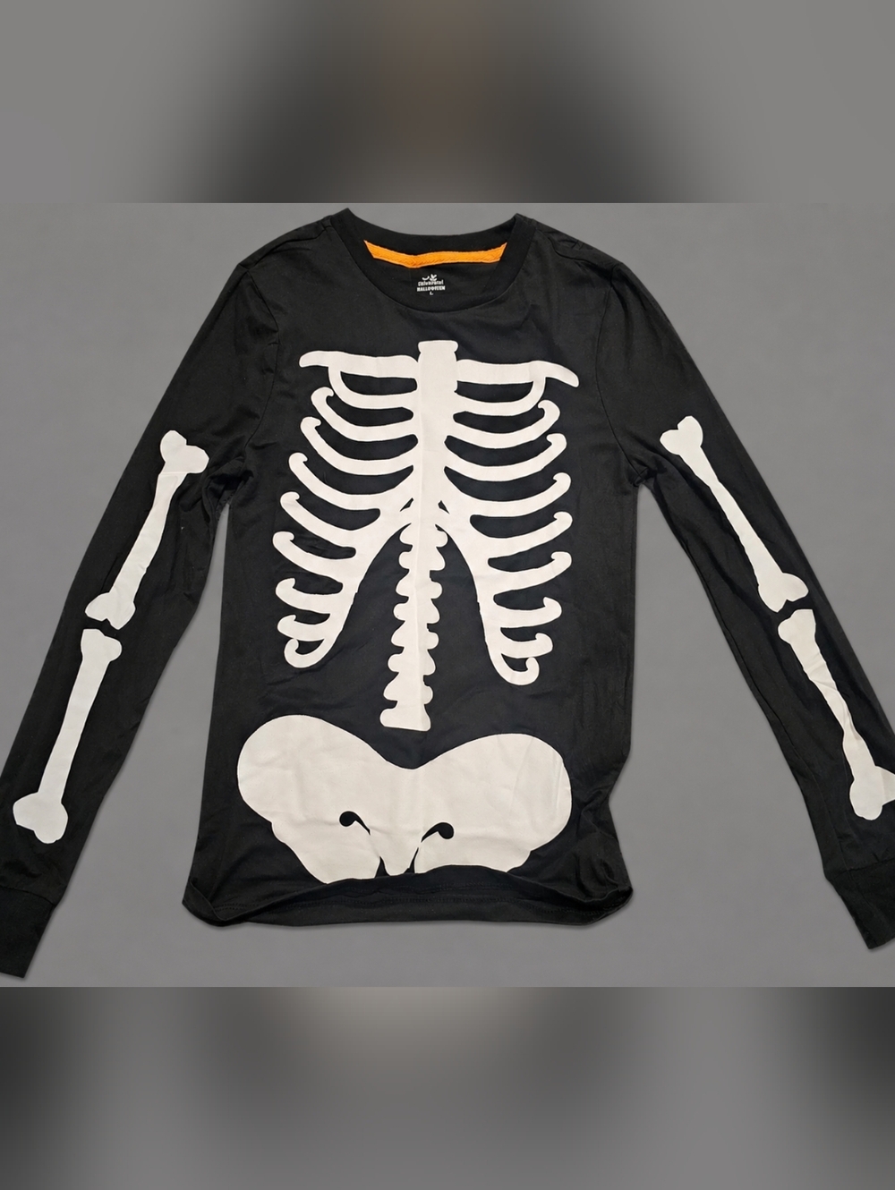 Skeleton Graphic Long Sleeve PJs Black & White